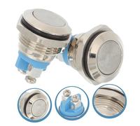 Veemoon 2pcs Wired Doorbell Button Kit for Apartment Replacement with Nickel Plated Copper Push Buttons Easy to Install Household Door Bell Ringer Parts