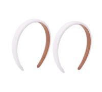 Veemoon 2pcs Women’s Thin Sponge Hairbands White Lightweight Fashion Head Hoops for Daily Wear