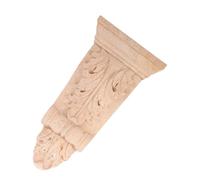 Veemoon 2pcs Wood Carved Corbel European Style Millwork Brackets with Roman Column Floral Design for Kitchen Fireplace Mantel Home Wall Furniture Decor