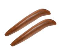 Veemoon 2pcs Wooden Acupressure Massage Sticks Gua Sha Scraping Tool for Body and Foot, Natural Light Brown Wood Massage Rods for Meridian