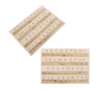 Veemoon 2pcs Wooden Braille Alphabet Board with Raised Dots, Braille Learning Tool for Blind People, Tactile Letter and Number Teaching Aid for Visual Impairment
