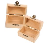 Veemoon 2Pcs Wooden Candy Storage Boxes with Metal Buckle Small Arch Treasure Chest Organizer for Jewelry Desktop Trinket Schoolroom Bedroom Storage