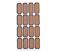 Veemoon 2pcs Wooden Grain Self-Adhesive Label Stickers for DIY Bottle and Storage Organizing Blank Name Tags for Home Office School Use Easy Peel and Write