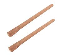 Veemoon 2pcs Wooden Handle Replacement Square Hard Grip for Chopping Camping and Bushcraft Activities Easy to Install Comfortable and Shockproof Design