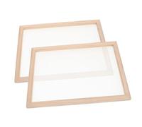 Veemoon 2pcs Wooden Paper Making Screen Mesh Paper Making Kit for DIY Crafts Family School Projects Traditional Papermaking Mould Frame for Adults
