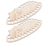 Veemoon 2pcs Wooden Thread String Winder Cross Stitch Embroidery Floss Organizer Board Delicate Design, Convenient and Practical Tool to Prevent Threads from Getting Tangled for Novices