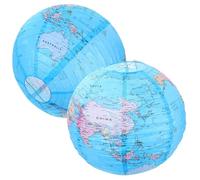Veemoon 2pcs World Map Paper Earth Shaped Paper Lamp Shade Classroom Ceiling Lamp Cover Chandelier Lampshade for Pendant Light Hanging Lantern, 13389141BHH7J5WB