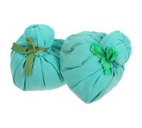 Veemoon 2pcs Wormwood Moxa Massage Balls Heating Compress Bags, Small Portable Spa Moxa Pouches for Eye and Face Hot Compress Therapy, Traditional Chinese Herbal Warm Massage Balls