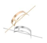 Veemoon 2pcs Zinc Alloy Hairpin Long Hair Pin Silver Hair Pins for Women for Everyday Use