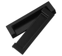 Veemoon 2pcs Zinc Alloy Recessed Door Pull Handles for Sliding Barn Doors Space-Saving Groove Design Cabinet and Wardrobe Knobs Modern Black Finish Furniture Hardware