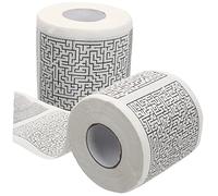 Veemoon 2rolls Funny Pattern Toilet Paper Roll Soft Printed Tissue Paper Creative Bathroom Essential Absorption Versatile Use As Napkin Handkerchief Safe for Sensitive Skin