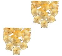 Veemoon 2sets 20pcs Vintage Flower Charms for Jewelry Making DIY Pendant Connectors for Bracelets Necklaces Simple Shape Accessories for Craft Projects 20pcs*2