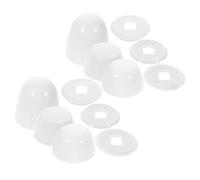 Veemoon 2sets Toilet Screw Decorative Cover Plastic Toilet Bolt Cap Cover for Bottom of Bowl Installation Accessories Bathroom Fixtures