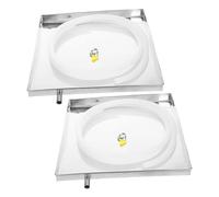 Veemoon 2Sets Unit Drip Tray for Outdoor Units Multi Functional Water Retaining Quick Drainage Design for Efficient Water Management Compatibility for Various Brands