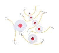 Veemoon 3-layer 6pcs Elastic Band Target Set with 2-8cm Diameter Rings, Lightweight Portable Aim Pads for Outdoor Shooting Training and Practice