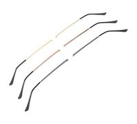 Veemoon 3 Pairs Universal Metal Eyeglass Temple Arms Replacement Kit with Left and Right Legs in Brown, Gold, and Gunmetal for Glasses Repair and DIY Eyewear Accessories