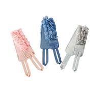 Veemoon 3 Pcs Double-Sided Back Scrubber for Shower Pull Strap, Exfoliating Bath Scrubber for Deep Cleaning and Massage, Suitable for Men and Women, Includes Pink, Gray, and Blue