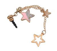 Veemoon 3 Pcs Star Shaped Phone Dust Plugs Alloy Pendant for Mobile Phones Durable Dust Earphone Protectors Stylish