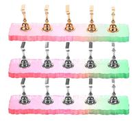 Veemoon 3 Sets Acrylic Nail Art Stand Fake Nail Holder with Versatile Practice Features Smooth and Flat Surface Assorted Color