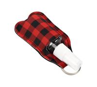 Veemoon 3 Sets Portable Bottle Storage Bag with Protective Cover and Key Ring Keychain, Convenient Pu and Plastic Material, Lightweight Hand Sanitiser Holder Can Be Hung on The Backpack Or