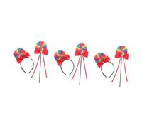 Veemoon 3 Sets Rainbow Headband Cosplay Wand for Creative Hair Accessories for Birthday Parties Day and Dances Durable Comfortable Design for Fun Celebrations