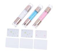 Veemoon 3 Sets Silicone Nail Art Stamper Kit Double Ended Manicure Tool with Pattern Scrapers for French Tips DIY Nail Design Salon Use
