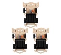 Veemoon 3 Sets Solar Powered Car Model Kits for Stem Science Experiments Educational DIY Small Solar Cars for Boys and Learning Electronics and Exploration