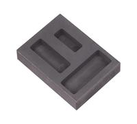 Veemoon 3 Slots Graphite Ingot Mold for Casting Metals with Good Thermal Conductivity and Impact Resistance, Molded High Purity Graphite Suitable for Emergency Heat Or Cold Usage