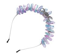 Veemoon 3-Tier Crystal Crown Headband for Women Elegant Alloy Goddess Hair Decor for Weddings Parties and Costumes Stunning Moon and Sun Design
