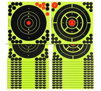 Veemoon 30 Pcs Shooting Target Stickers Made of Fluorescent Paper with Adhesive Glue, Highly Visible and Practical for Outdoor Archery Sports and Goal Exercises
