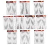 Veemoon 30 Pcs Temporary Eyebrow Stickers Bionic Hair Like Design for Women Natural Looking Grooming Beauty Supply Black