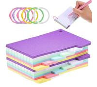 Veemoon 300 Sheets Spiral Bound Index Cards with Binder Rings, 300 Lined Flashcards in 6 Colours, Pre-Punched Paper for Studying and Project Mapping, Reordering and Convenient Random Color