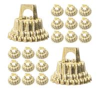 Veemoon 300PCS DIY Christmas Ornament Caps Replacement Plastic and Hangers for Tree Ceramic Glass Porcelain Baubles Seasonal Use Festive Decoration Upgrade