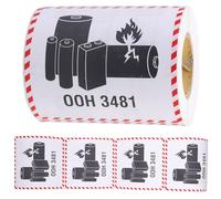 Veemoon 300pcs Lithium Battery Shipping Labels Stickers Warning Alert for Transport Handling Fire Hazard Caution Adhesive Tags for Safe Lithium Ion Battery Shipment