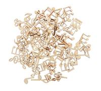 Veemoon 300pcs Music Note Wooden Slices Music Note Wooden Cutouts Natural Wood Rustic Artistic Expression DIY Creative Freedom Versatile Party Decor for Musical Club Wall Decor