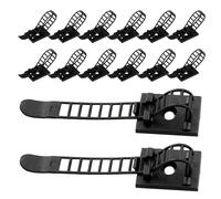 Veemoon 30pcs Adjustable Wire Cable Clips with Self-adhesive Base Reusable Cord Organizer for Data Cable Storage and Professional Management at Home and Office