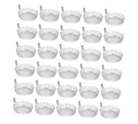 Veemoon 30pcs Aluminum Weighing Boats with Handle Lab Working Pans High Precision Scientific Weighing Dishes for Cosmetics and Industrial Use Easy Clean Foil Pans