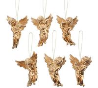 Veemoon 30pcs Angel Wings Pendant Christmas Tree Ornaments Christmas Hanging Decoration Gold Cupid Ornament Gold Christmas Ornaments Farmhouse Christmas Ornaments Puppet Candy Baby Plastic