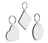 Veemoon 30pcs Blank Keychain for Heat Transfer Sublimation Keyrings for Creative Crafting for Personalization and Accessories