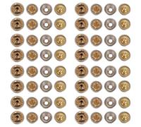 Veemoon 30pcs Brass Clothes Buttons Fasteners for Sewing Projects, Small Invisible Press Studs, Effective and Easy to Use Fastener Buttons for Jeans Down Jackets