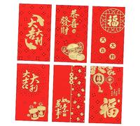 Veemoon 30pcs Chinese Style Red Envelopes Delicate Money Pockets for Year Birthday Shower Decorations with Blessing Meaning Eco Friendly Material