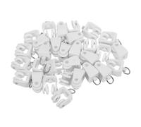 Veemoon 30pcs Curtain Rail Pulley Rollers with Dual Wheels for Curved Track, Silent Sliding Gliders for Ceiling and Wall Mounted Curtain Rails, Window Dressing Hardware Accessories