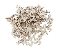 Veemoon 30pcs Cutout Wooden Love Ornaments DIY Craft Letters for Weddings Home Decor Versatile Wooden Plaques Heart Shaped Embellishments for Creative Projects