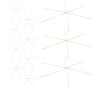 Veemoon 30pcs DIY Metal Snowflake Wire Forms for Christmas Beading Jewelry Making, 14.5cm Brass Wire with 6 Prongs for Holiday Craft Snowflake Ornaments and Winter Decorations