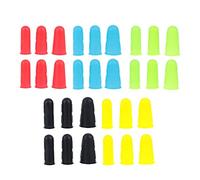 Veemoon 30Pcs Finger Sleeves Scald Thermal Insulation Protectors for Hot Glue Wax and Adhesives Flexible Heat Resistant Finger Covers for Workshop and Kitchen Use