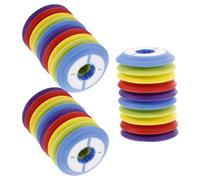 Veemoon 30pcs Fishing Line Keeper Silicone round Closed Line Storage Holder 60mm Leader Keeper