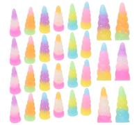 Veemoon 30pcs Girls Hair Accessories Unicorn Horn Hairpins Diy Craft Supplies Resin Hair Clips Boys and Girls Headbands Unicorn Accessories for Parties Cosplay