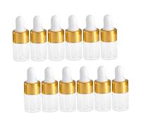 Veemoon 30Pcs Glass Dropper Bottles for Essential Oils Multi Use Transparent Liquid Dispensers Accurate Dosage DIY Perfume Hair Beard Cosmetic Packaging