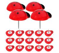 Veemoon 30Pcs Ladybug Thumb Tacks Decorative Push Pins for Cork Boards, Bulletin Boards, Office and Classroom Use, Cute Shaped Thumbtacks for Photo Walls and Travel Maps