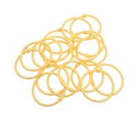 Veemoon 30pcs Metal Loose Leaf Binder Rings Yellow Heavy Duty Openable Scrapbook Craft Binding Circles for Office School Home Organizing and DIY Photo Album